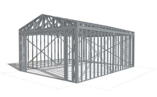 Galpón prefabricado Steelframe 48m2